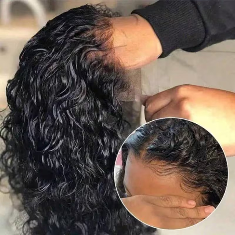 Deep Wave Wigs 200% Density Lace Front Wigs Human Hair 4X4/ 22″