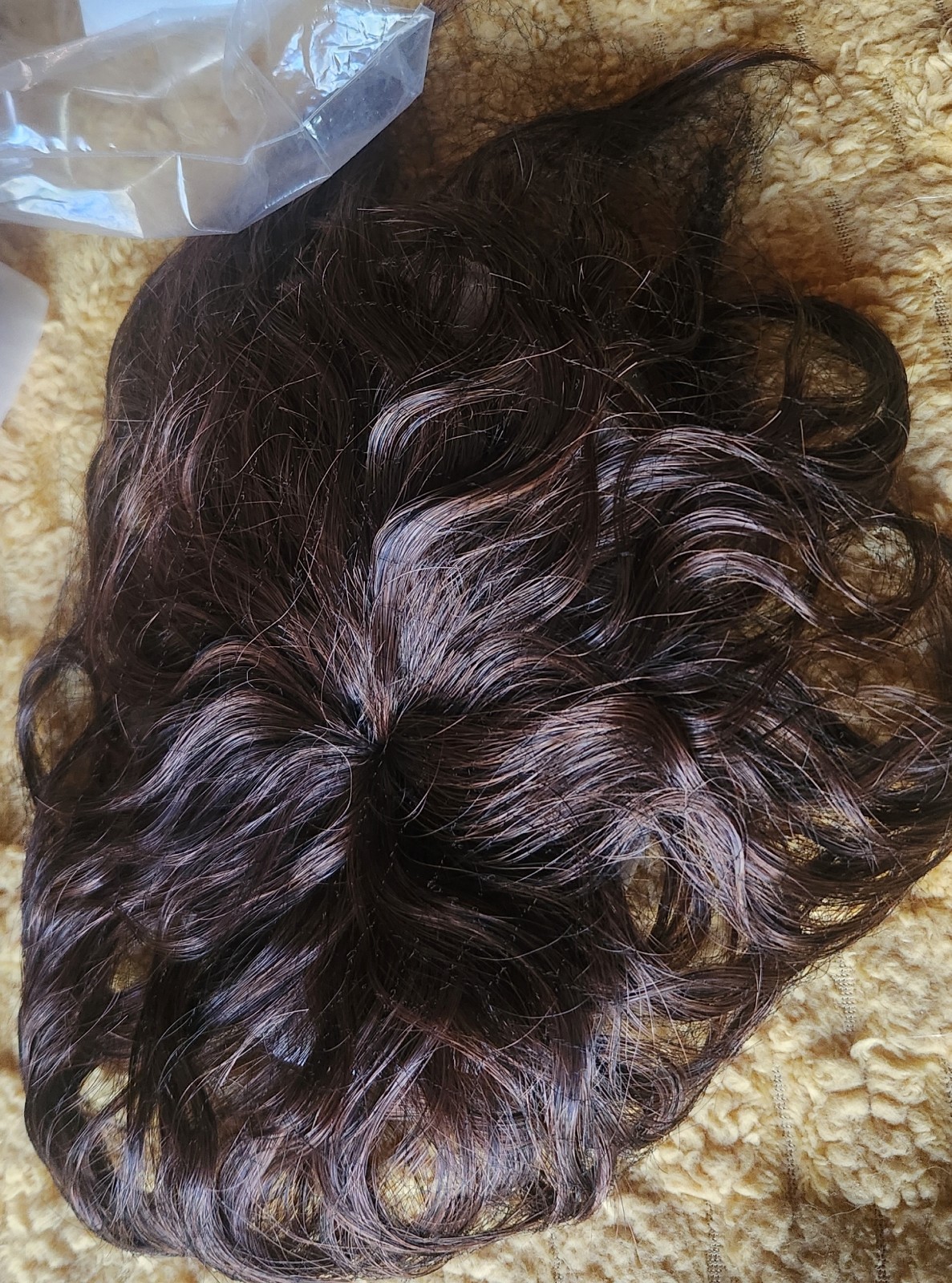 NEW Synthetic High Density Natural look slightly curled Clip-In Hair Topper