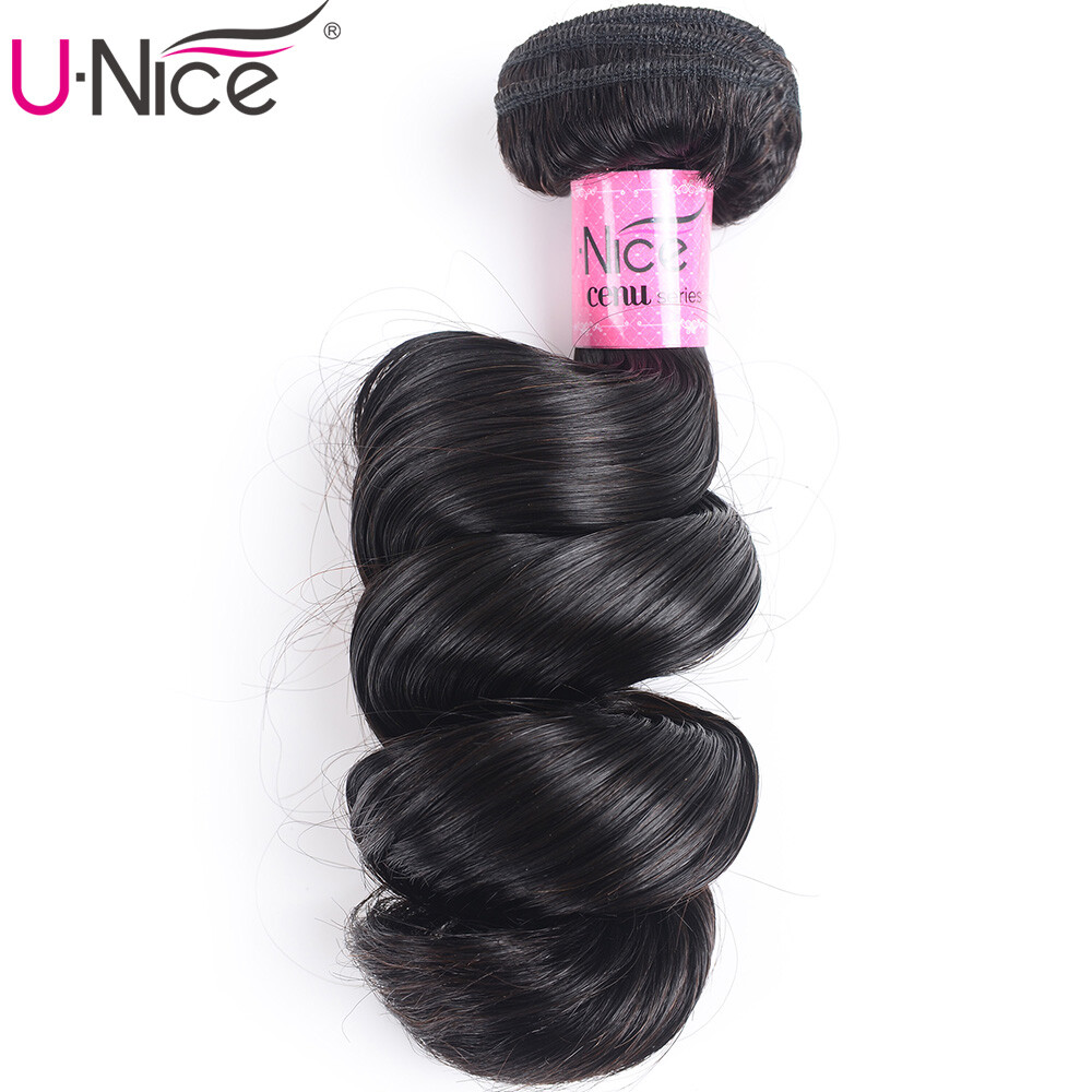 UNice Hair Cambodian Loose Wave Bundles Human Hair Extensions Virgin Hair Weaves