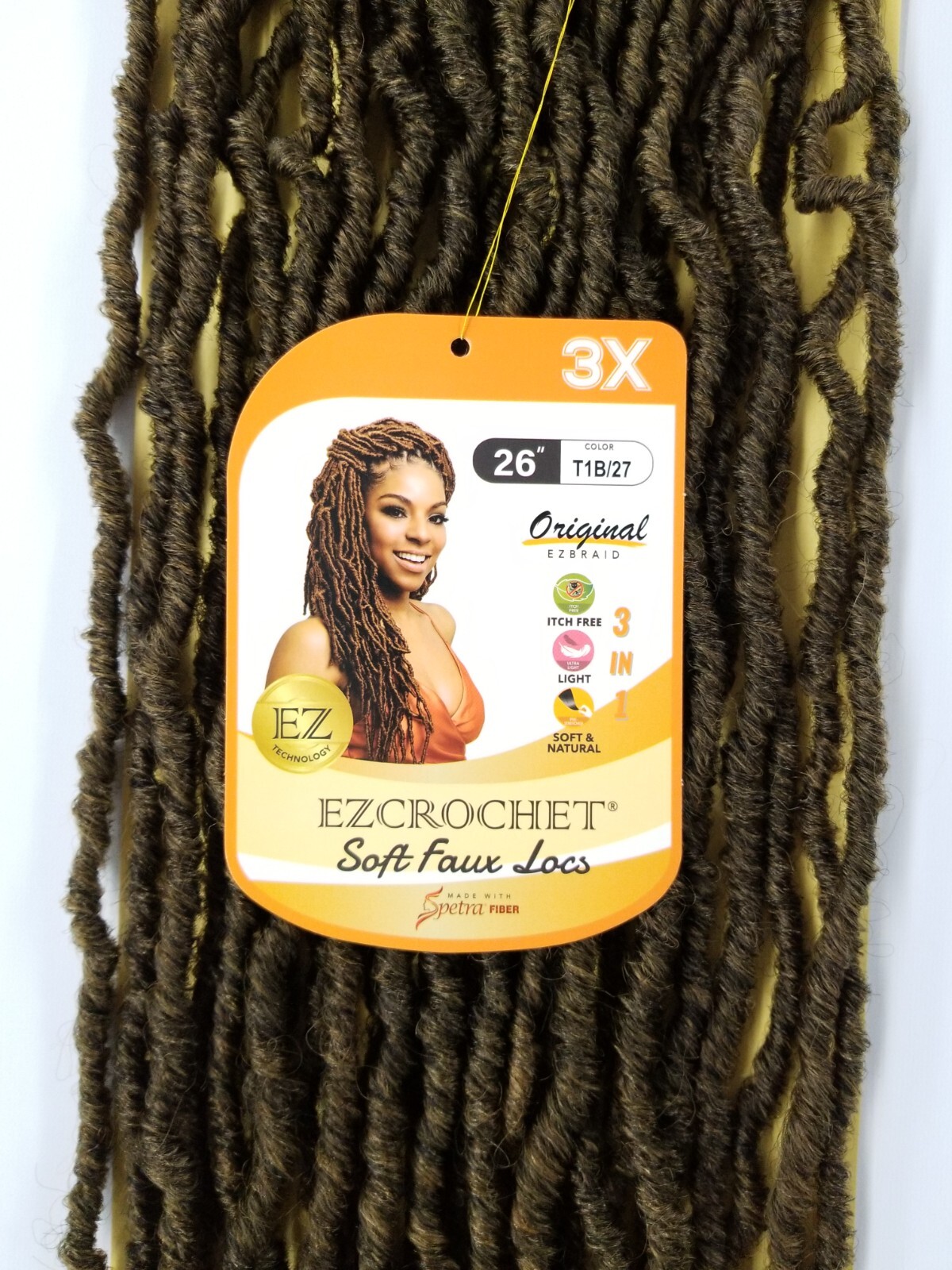 I&I Hair Innocence EZCROCHET 3X Faux Locs Crochet Braiding Hair Spectra 26″