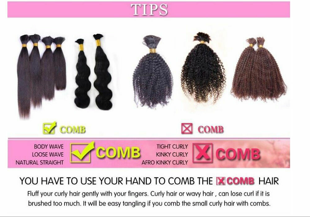 Sassy Curly Virgin Human Hair Bulk For Braiding No Weft Micro Braids Hair 100g