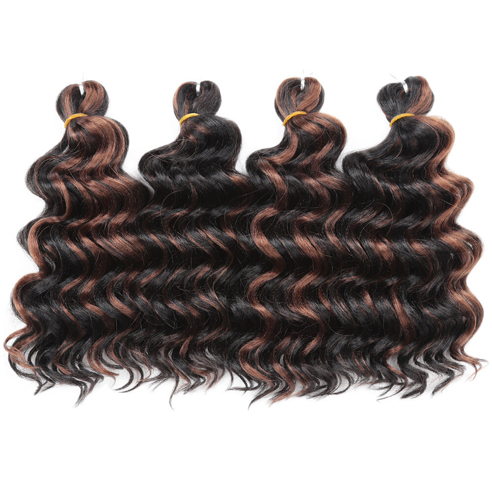 10″ Ocean Wave Crochet Braids Synthetic Deep Curly Twist Corchet Hair Extensions