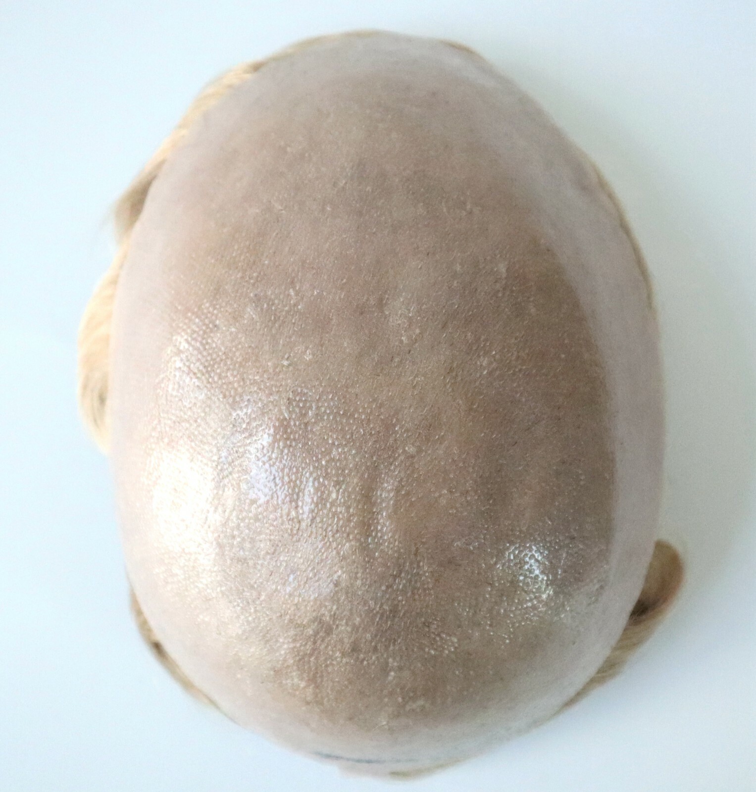 Mens Human Hair Replacement Medium Skin V-loop Scalloped Toupee Hairpiece #22R