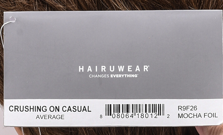 CRUSHING ON CASUAL Wig by RAQUEL WELCH, R9F26 Mocha Foil CLEARANCE MonoTop +Lace