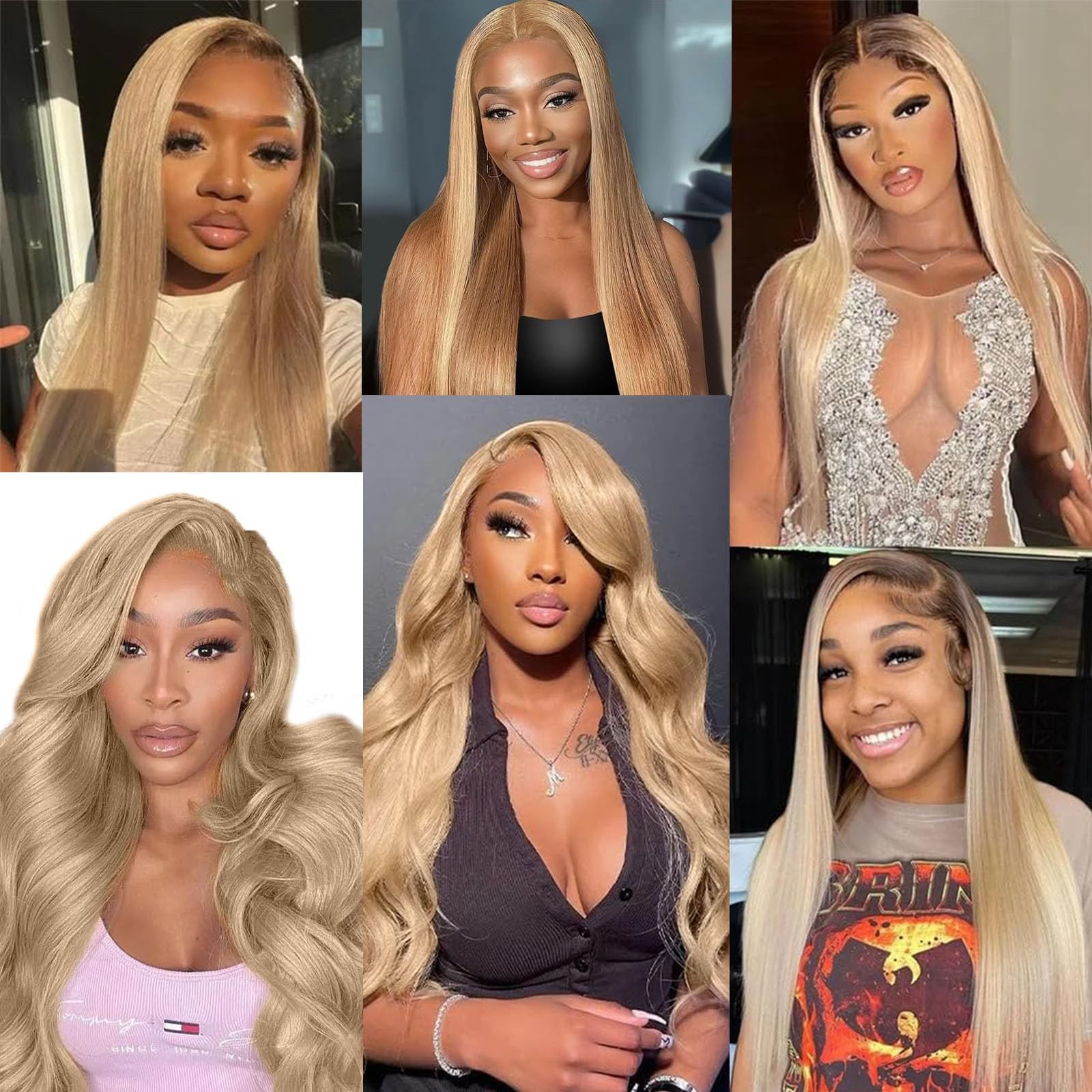 Habiliana 08 10 12 Inch Color 22 Bundle Honey Blonde Body Wave Human Hair