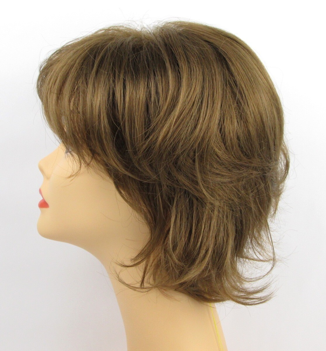 WOMENS SHORT STRAIGHT HAIR SHAG STYLE WIG W/ LOTS OF LAYERS & WISPY BANGS SWANNA