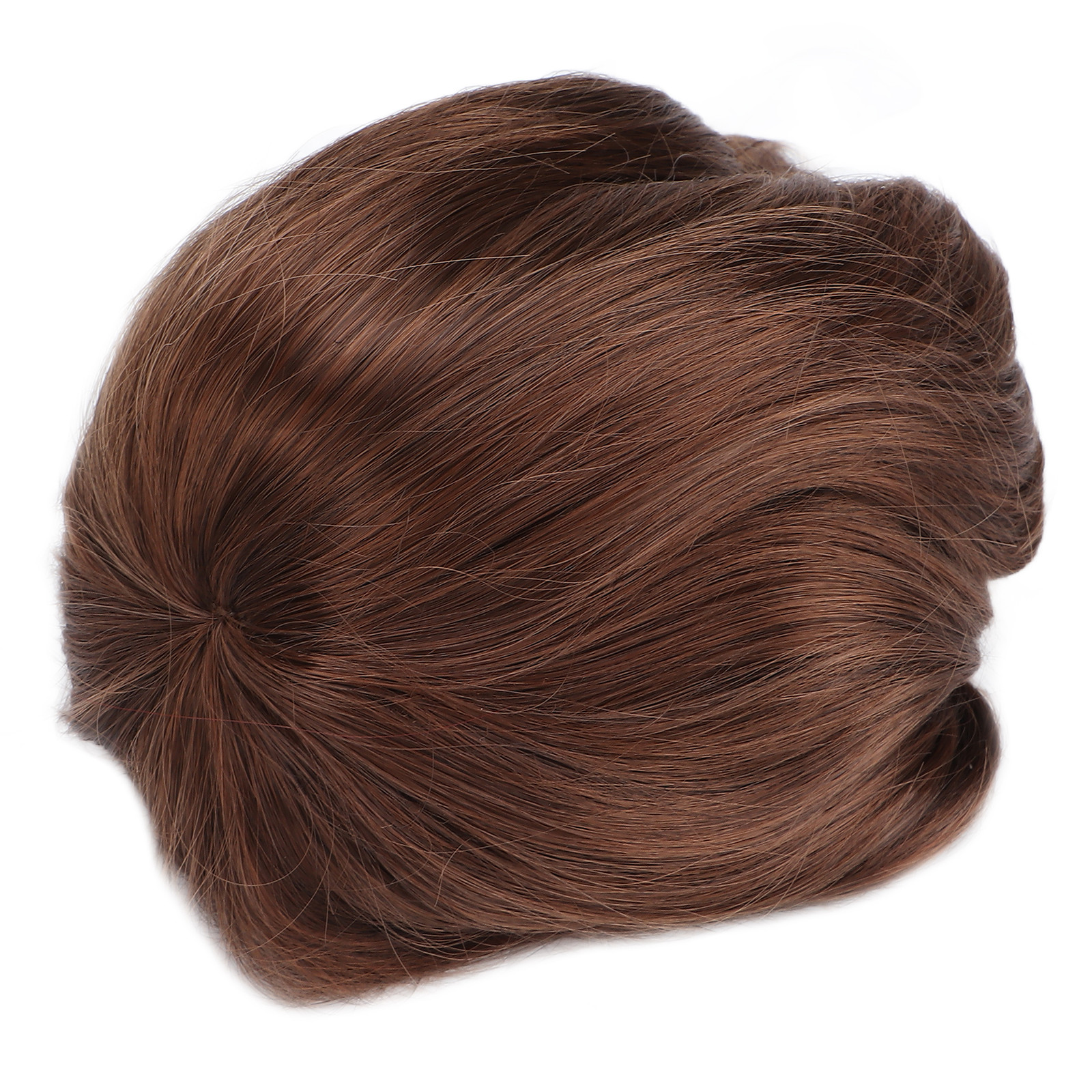 Men Short Light Brown Wig Male Short Straight False Hair Full Wig for Halloween
