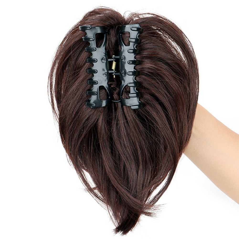 Synthetic Hair Clip On Ponytail Extension 20cm 8 Inch High Temperature Wire