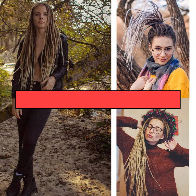 20in Ombre Dreadlocks Extensions Crochet Braiding Hair Dreads Locs Synthetic New