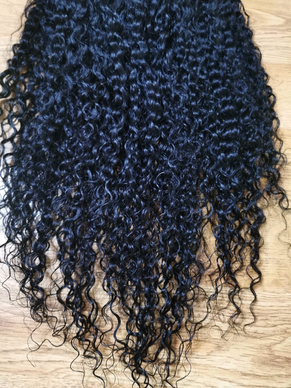 Mayde Beauty Quality Sexy 28” Deep Curly Virgin Human T Front Lace Hair Wig 1B