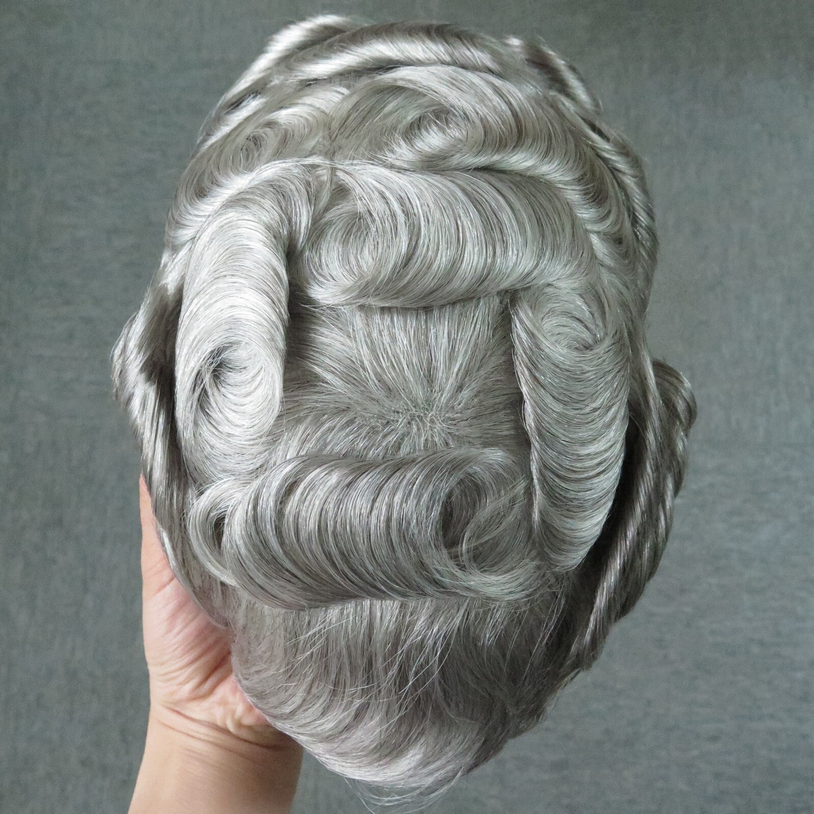 Swiss Lace Toupee For Men Human Hair Replecement System Hairpiece Hair Colored