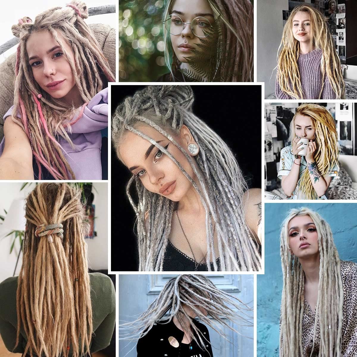 24 inch 30 pcs Dreadlock Extensions, Single Ended Thin 0.6cm Brownish Blonde …
