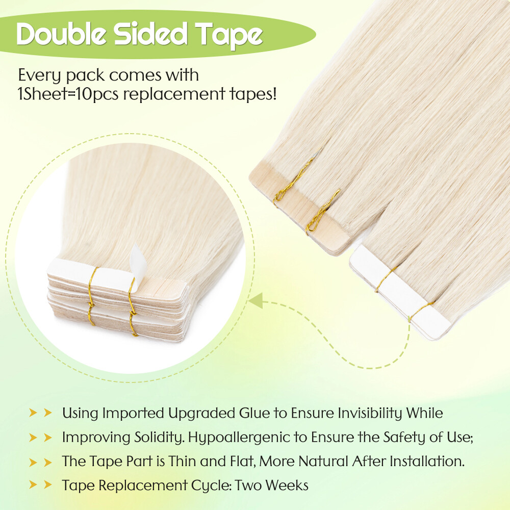 100% Real Remy Hair Tape In Russian Human Hair Extensions Skin Weft Ombre Brown