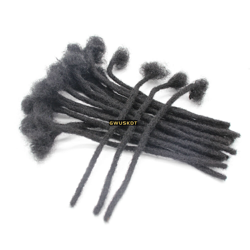 Crochet Braid Handmade Dreadlocks Hair 0.2/0.4/0.6/0.8cm human hair Extensions