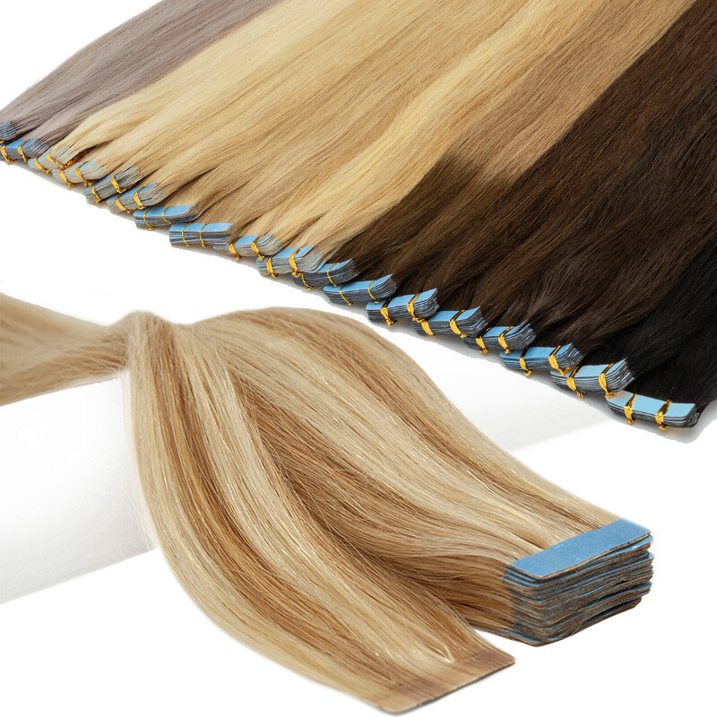 60pcs 100% Real Tape In On Remy Human Hair Extensions Highlight 120g Thick Ombre