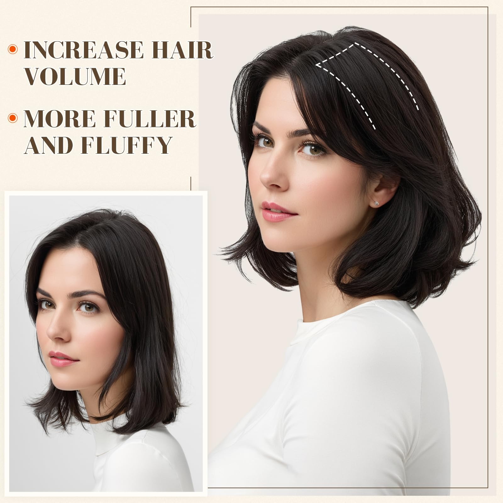 Short Hair Extensions Clip in Human Hair 2PCS 2 Clips Clip in Hairpieces Remy…