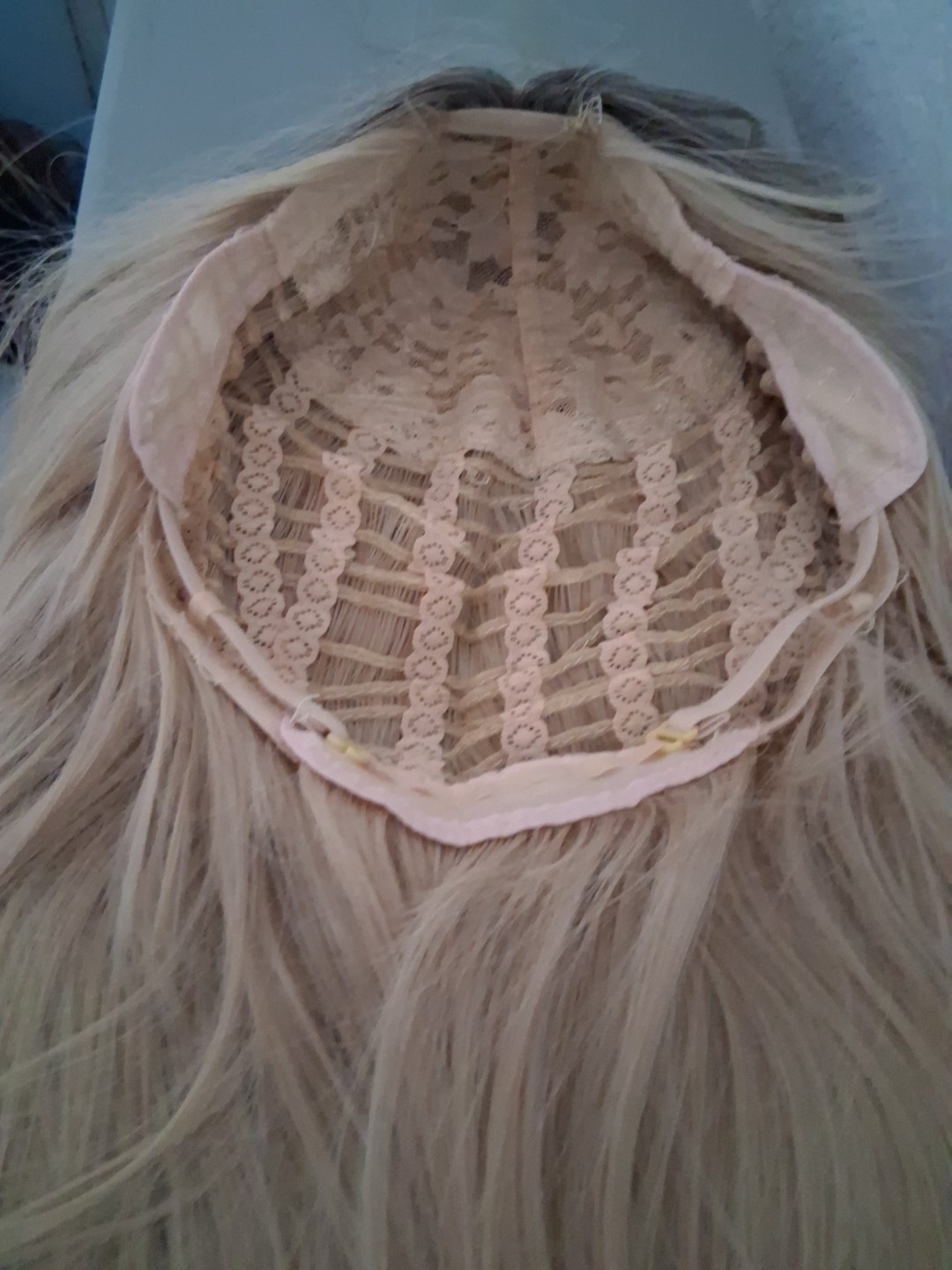 Long Straight Golden Blonde Ombre Wig 28″ Long New