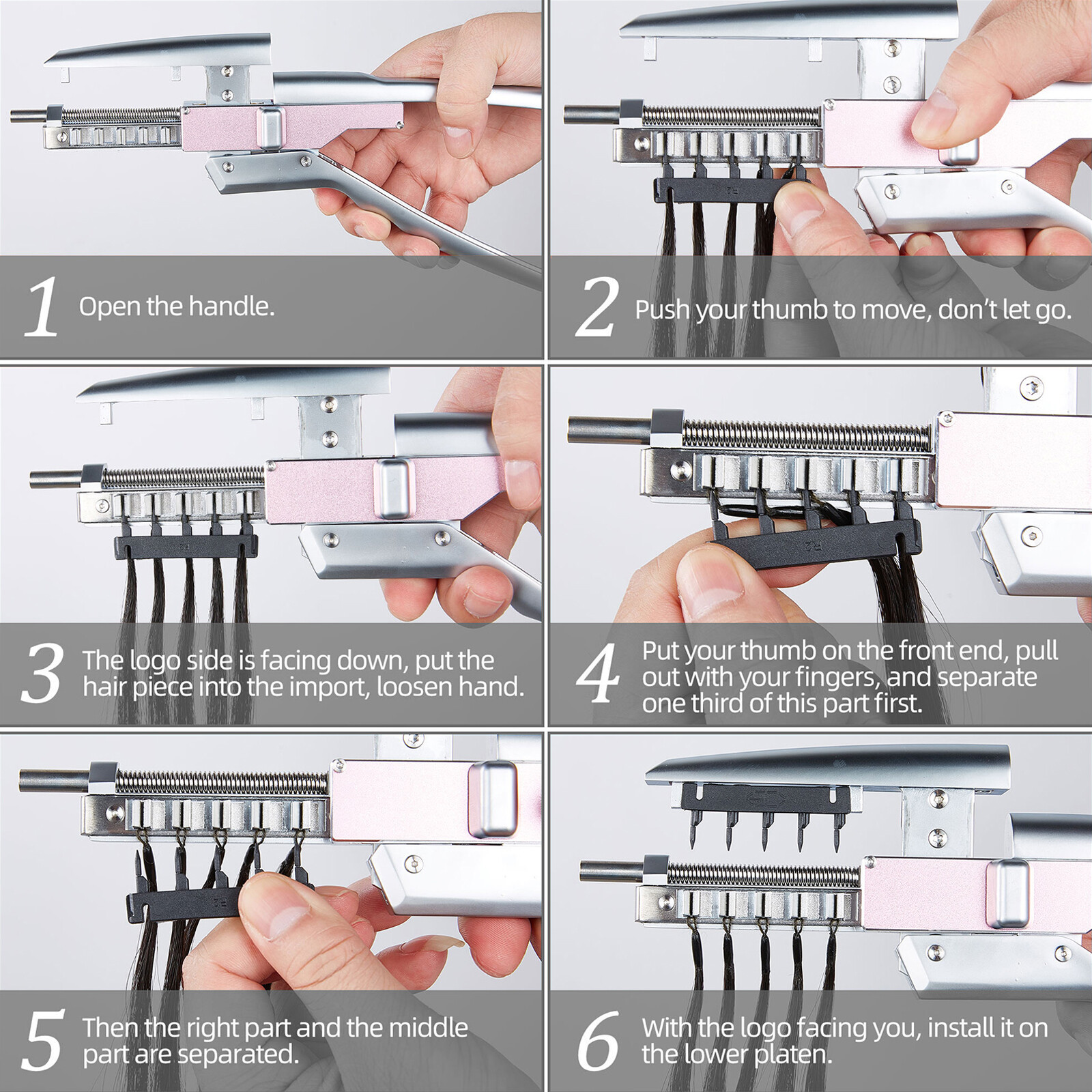 6D Hair Extensions Machine Kit 2nd Generation Traceless Hair Extensions Tool