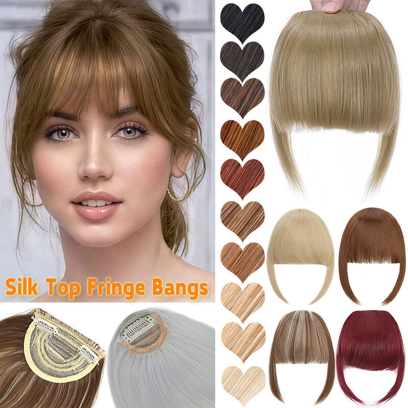 100% Natural Fringe Bangs Thick Clip In Hair Extension One Piece Real as Human