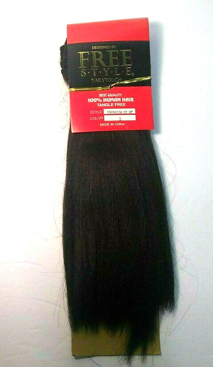 Designed by Freestyle -Yakytouch – 100% Human Hair – Dk Brown – Straight – 12″