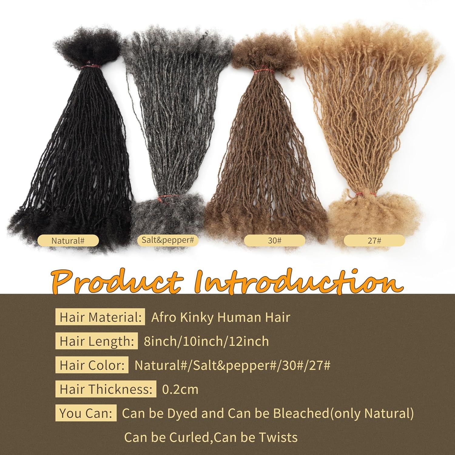Ev&Et Sister Locs Extesnions Human Hair 0.2Cm 40 Strands Thickness Micro Locs