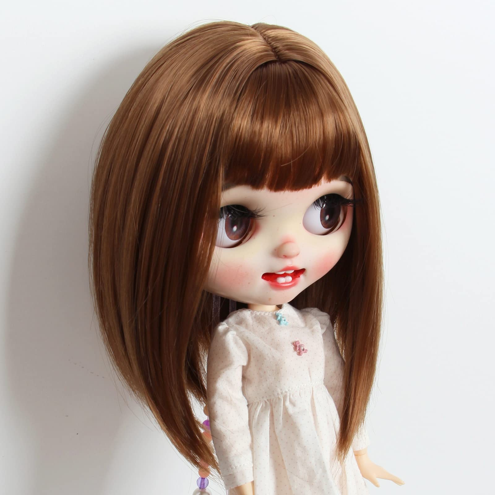 Just 1pc fit for 10-11 inch Head Dolls, Blyth Qbaby Amydoll Short Straight Co…
