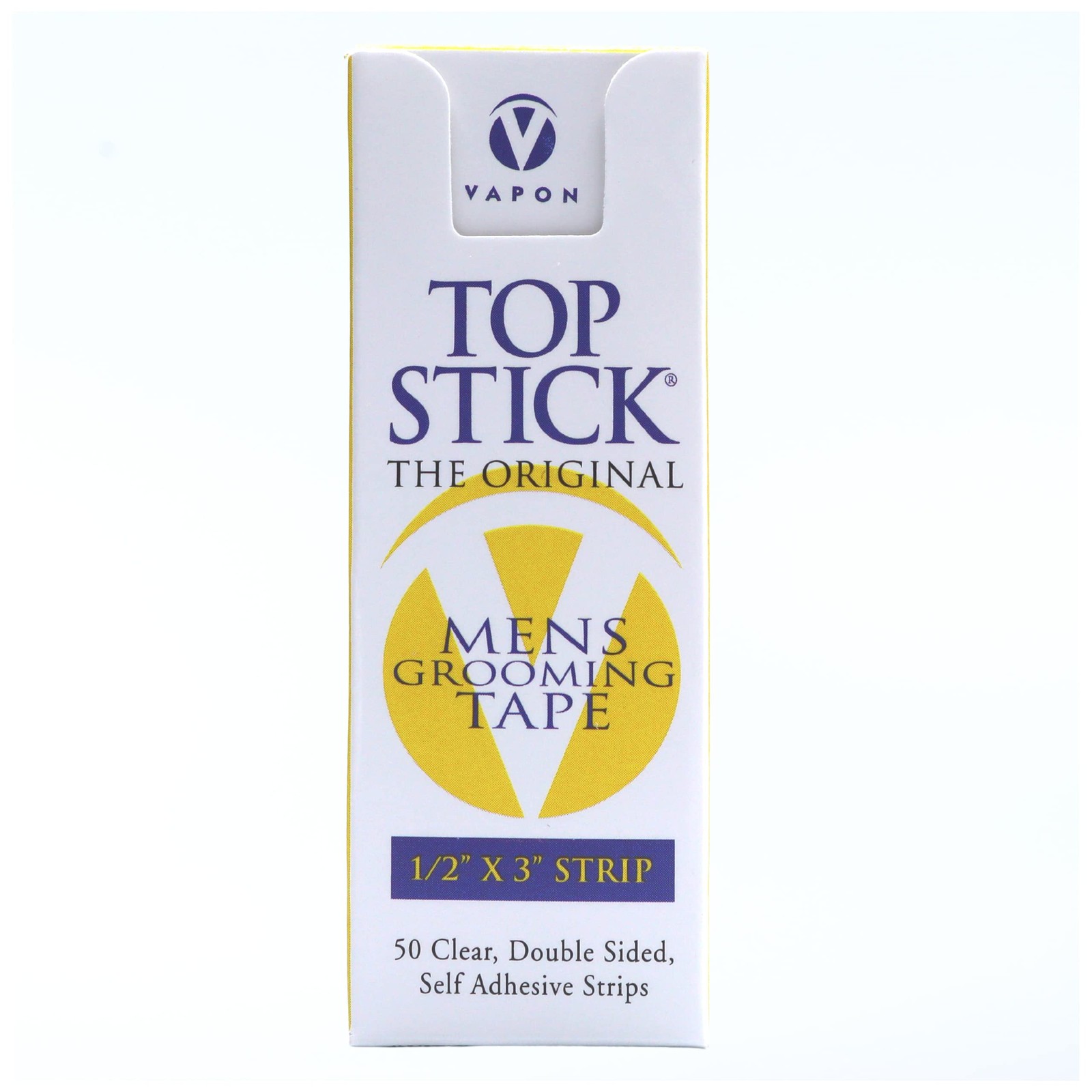 Vapon Topstick – The Original Men’s Grooming Tape – 50 Count 1/2″ x 3″ Double Si