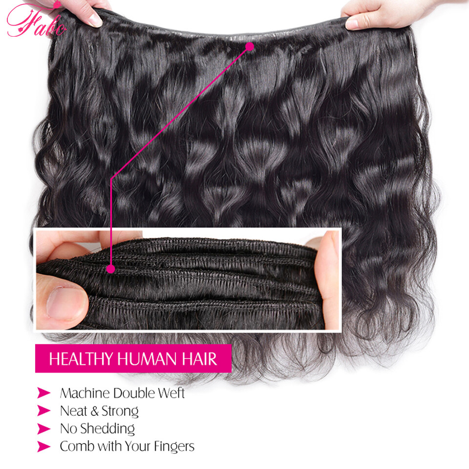 UNice Cambodian Body Wave 4 Bundles Human Hair Extension with Lace Closure Weave