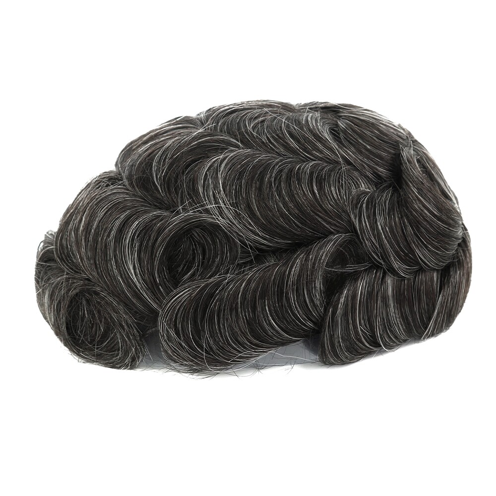 Mens Hair Replacement System Poly Skin Toupee Human Hairpieces Express Shipping