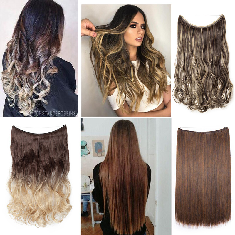 Mega Thick Top Secret Wire No Clip In No Pressure Hair Extensions One Piece Sotf