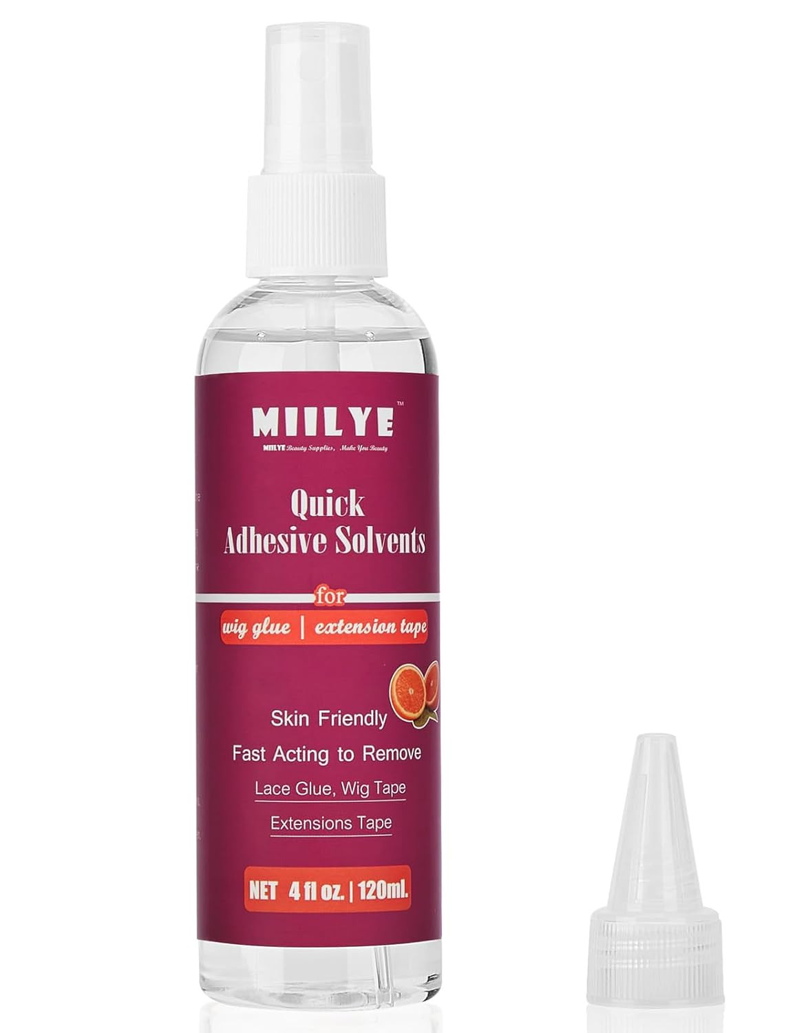 MIILYE Tape in Extension Remover Spray 4Oz/120Ml, Tape in Remover Lace Wig Glue