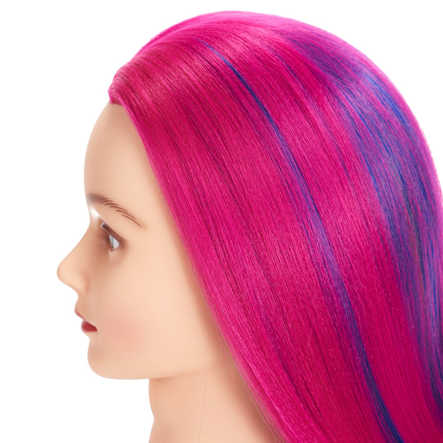 Training Head 26″-28″ Long Hair Mannequin Training Head Dolls for Cosmetology…