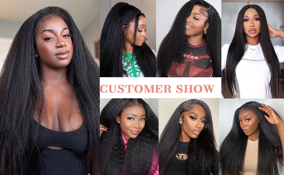 18-22″ Human Hair Kinky Straight 3x Bundles Yaki Straight 12A 100% Unprocessed