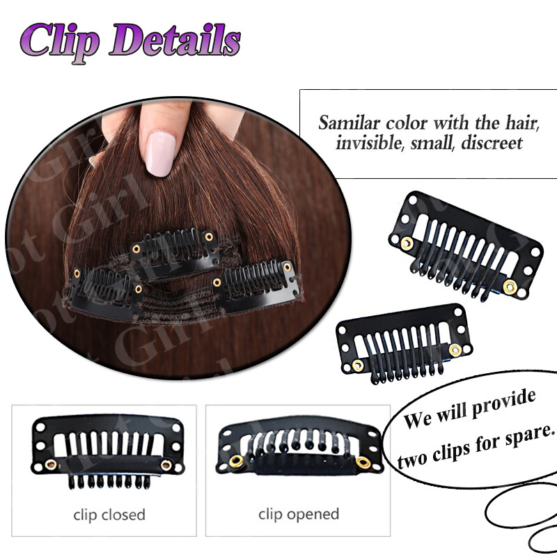 100% Natural Remy Clip in Hair Extensions 8 Full Head Real Human Hair US Seller