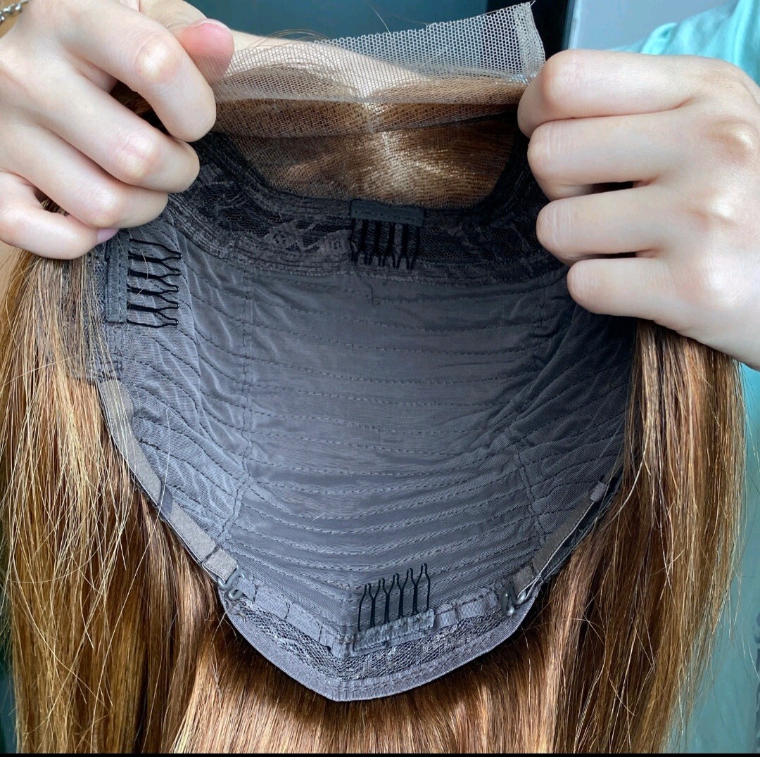 12A 12INCH RAW PERUVIAN HAIR 4×4 LACE CLOSURE WIG STRAIGHT 180% DENSITY P4#/27#