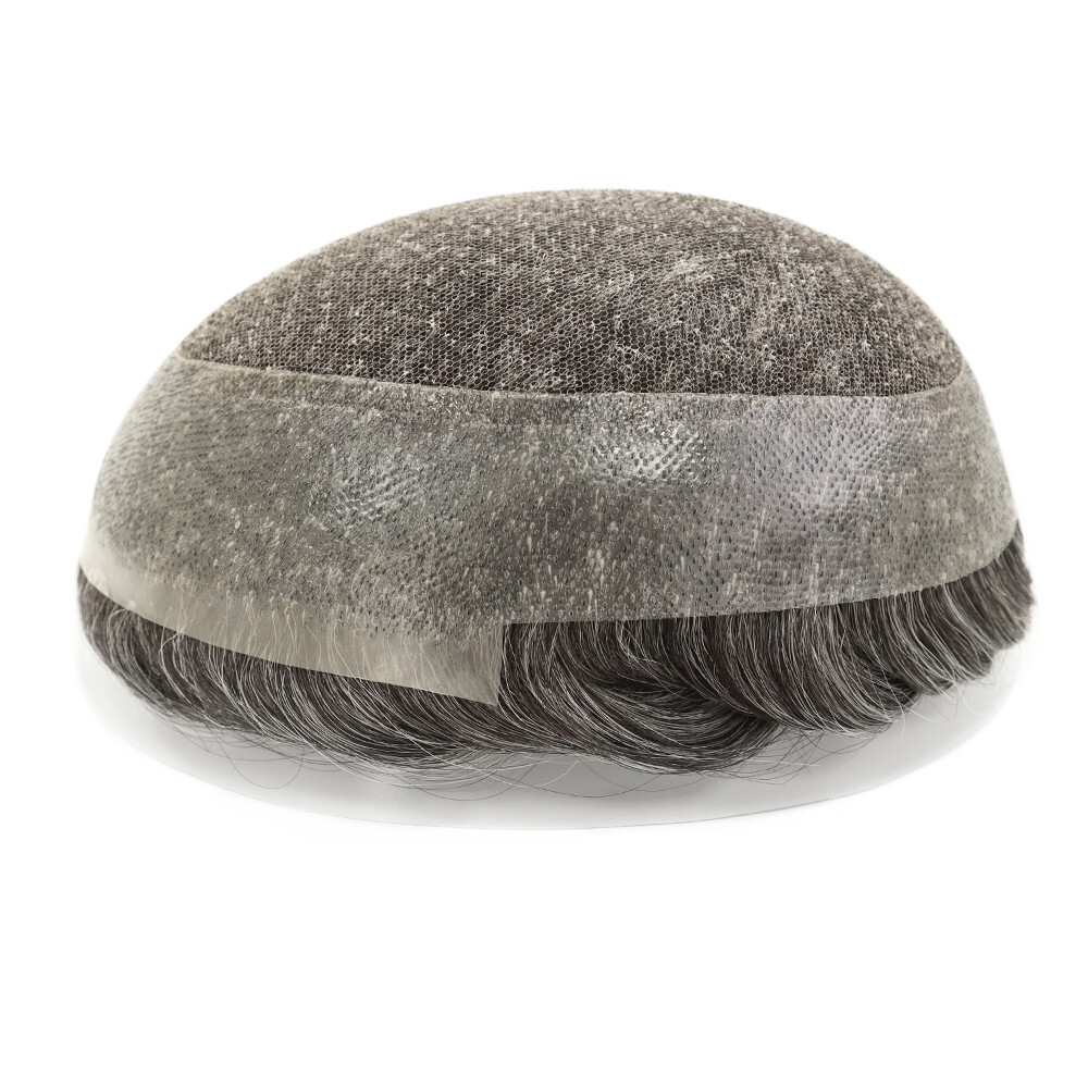 Australia Men Toupee Hairpiece French Lace Hair System Replacement Poly Skin Wig