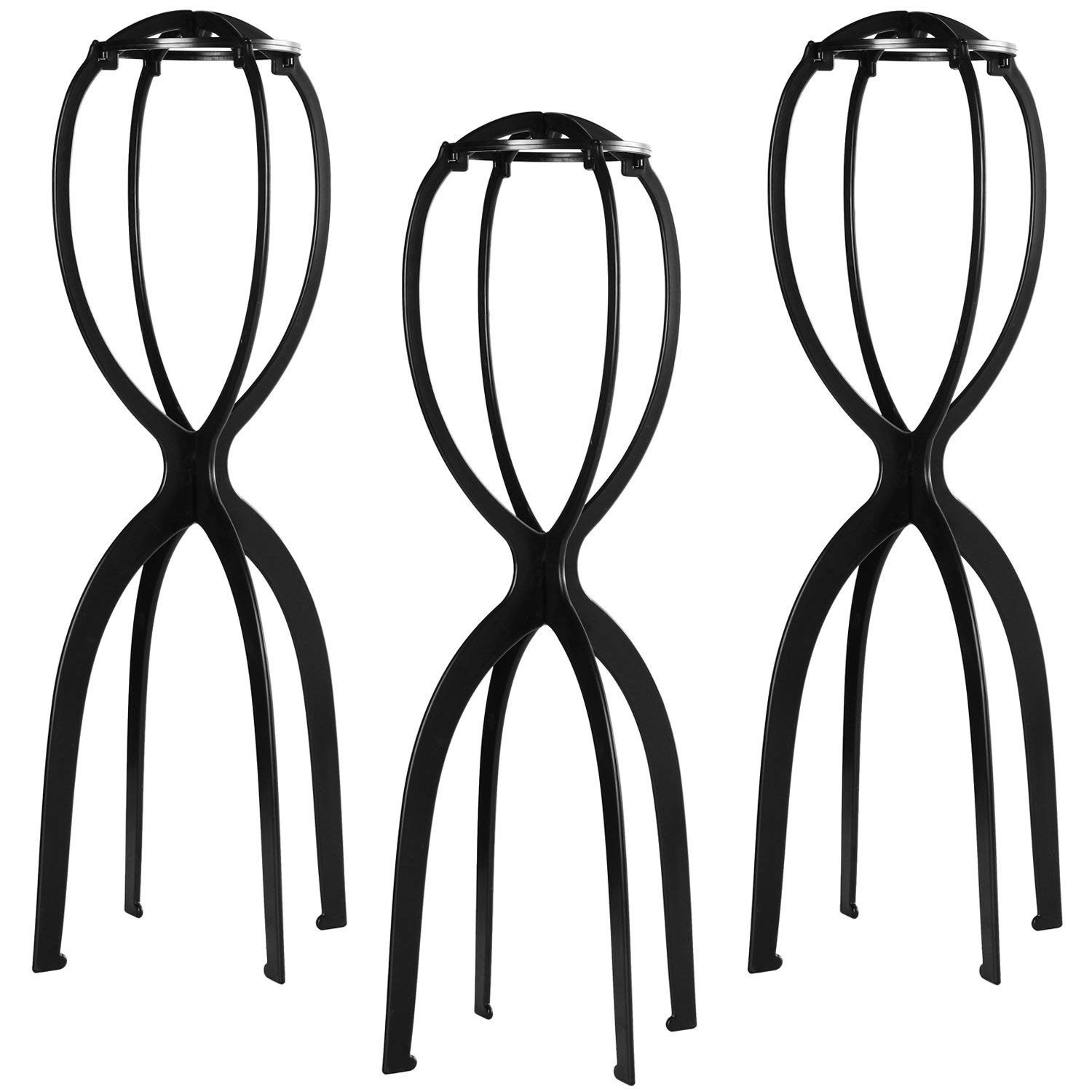 Wig Stand Tall Long Plastic 19.7 inch 3 Pack for Wigs Hats Storage