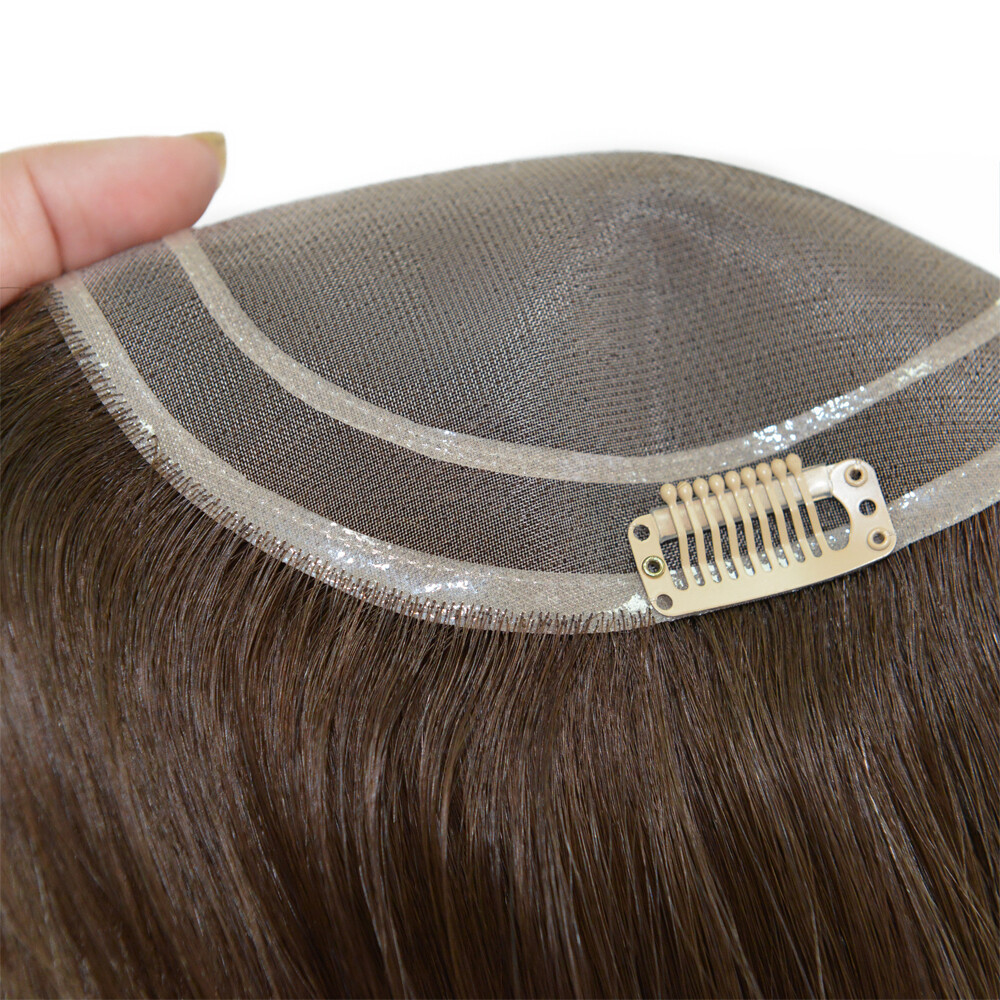 Women Topper Human Hair Luxury European Remy Hair Fine Mono Top Pieces