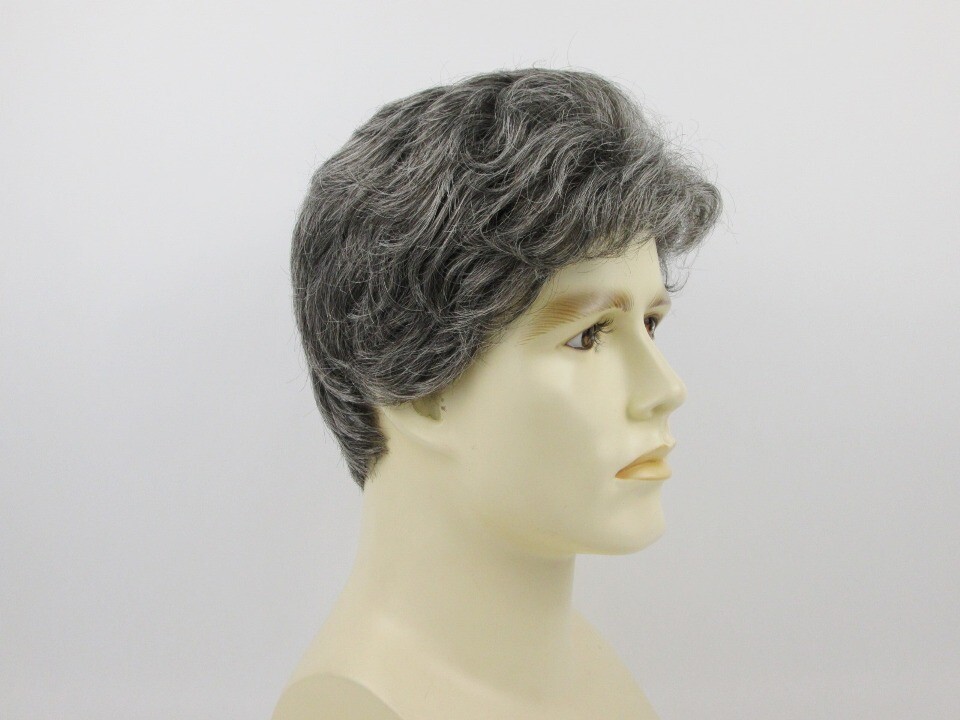 MENS MALE SHORT SLIGHTLY WAVY HAIR MONOFILAMENT FRONT HAND-TIED EDGES ALEX WIG