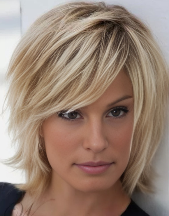 Soft Layered Straight Capless Synthetic Hair Women Natural Bob Wigs 12 Inches