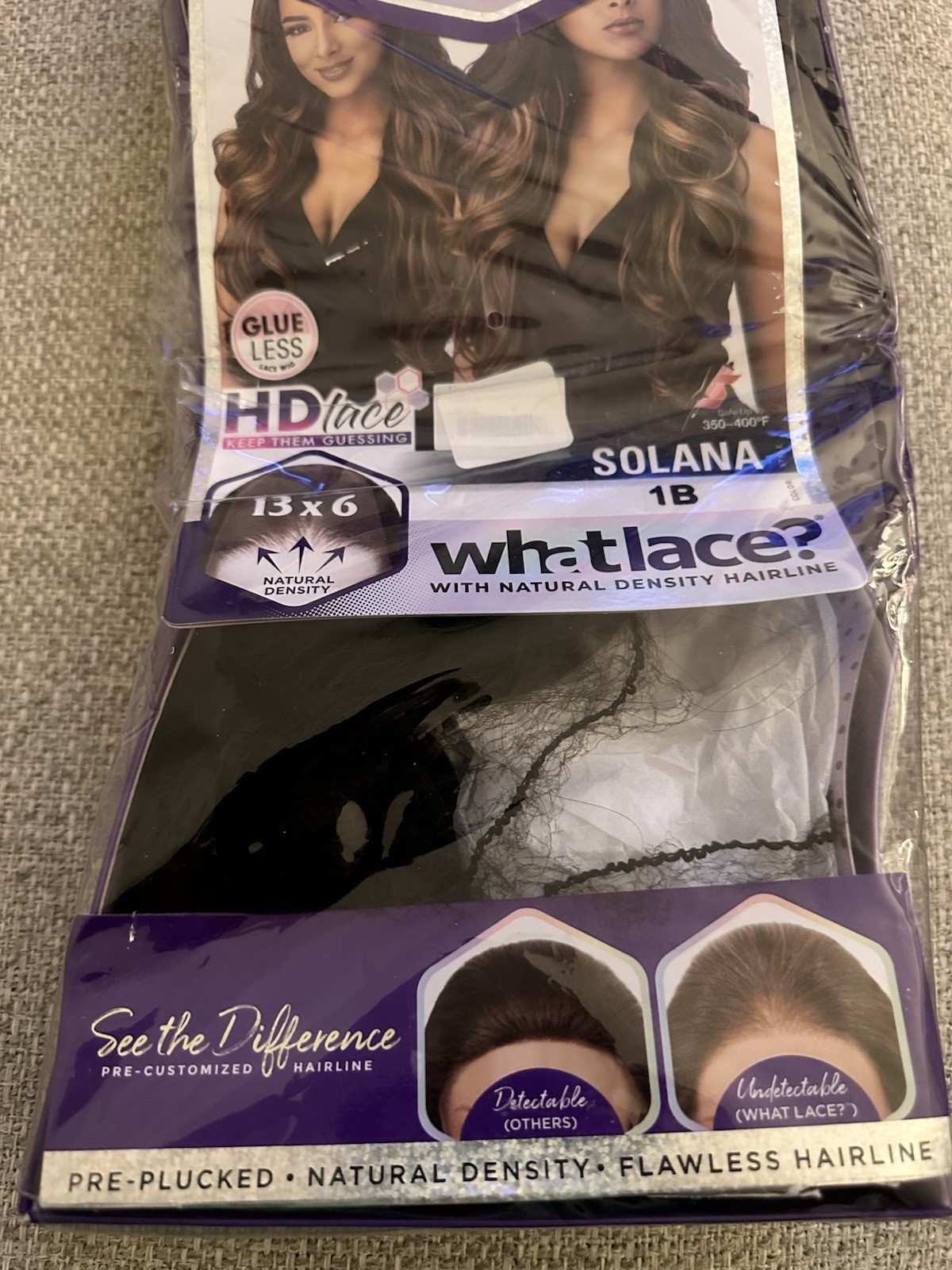 Sensational What Lace 13×6 Wig Solana Lace Front Hand Tied Glue Less Synthetic