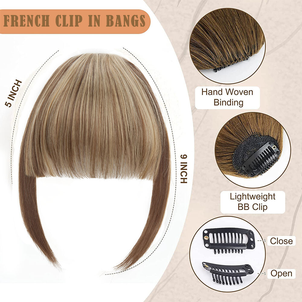 Headband with Bangs Hair Fringe Braided Hairband Chunky Hairpiece Christmas Gift