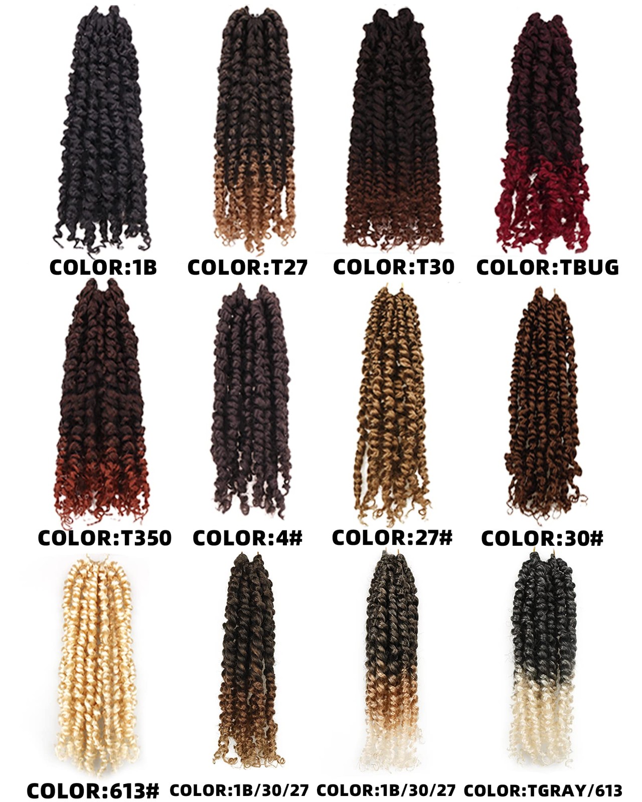 Hahoness 6 Inches 8 Packs Super Short Passion Twist Crochet Hair For Black