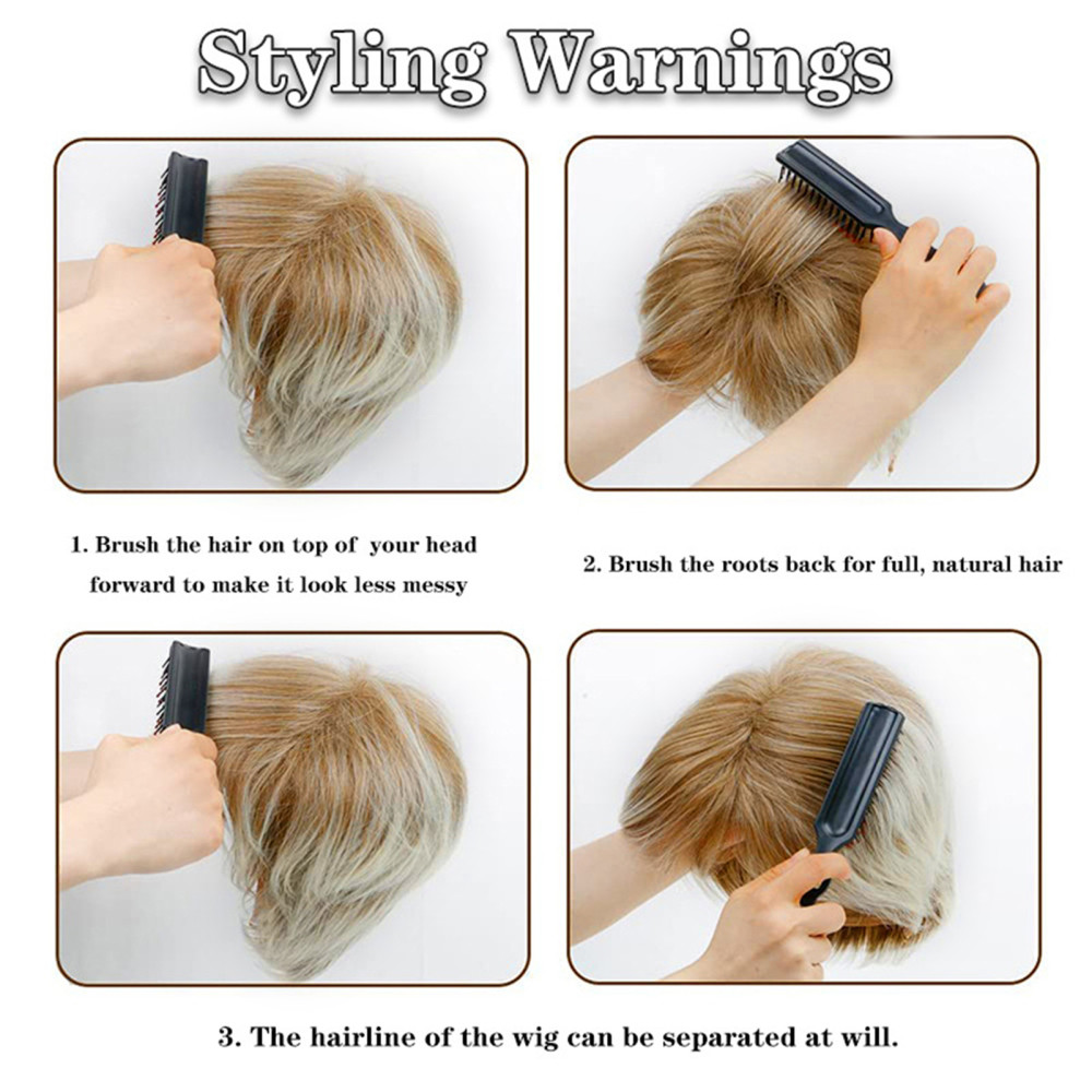 20CM Short Women Short Wigs Synthetic Natural Fake Hair Cosplay Casual