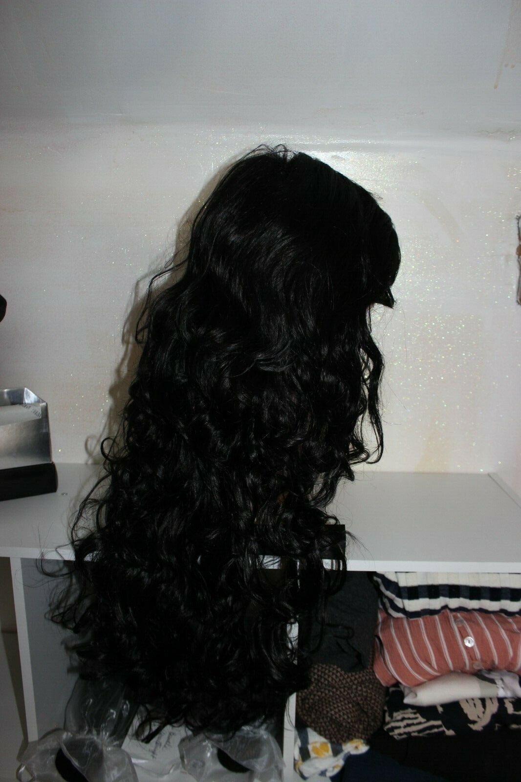 Wig Pro Collection Synthetic Long Wavy Wig 32 inches Bianca in black brown 1b