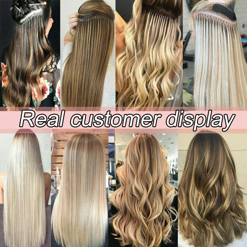 Pre Bonded Keratin Stick Tip I-Tip Remy Human Hair Extensions Full Head Thick 1g