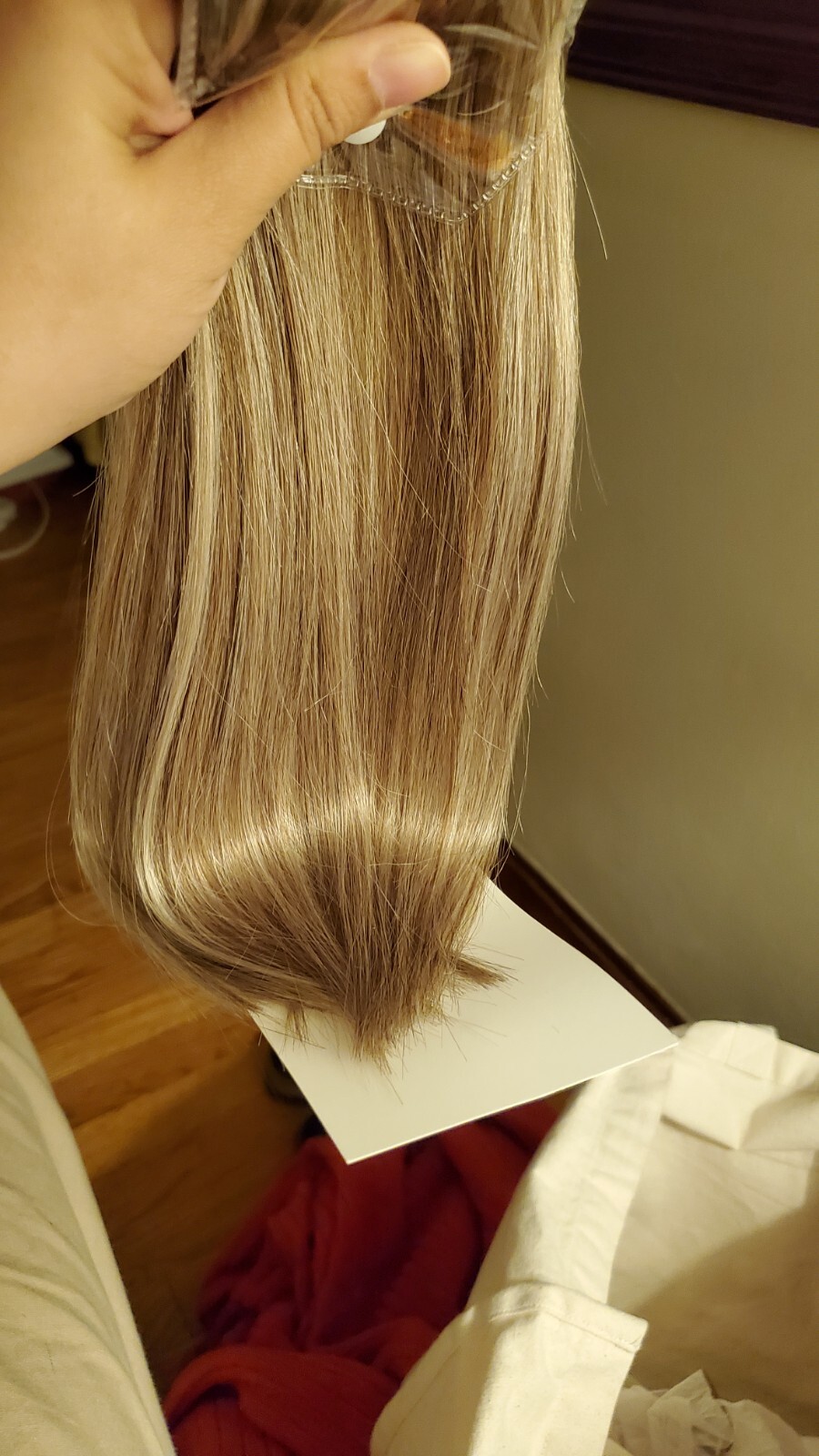 Light Brown to Platinum Blonde Human Hair Ext 5pcs/70g 22 inch