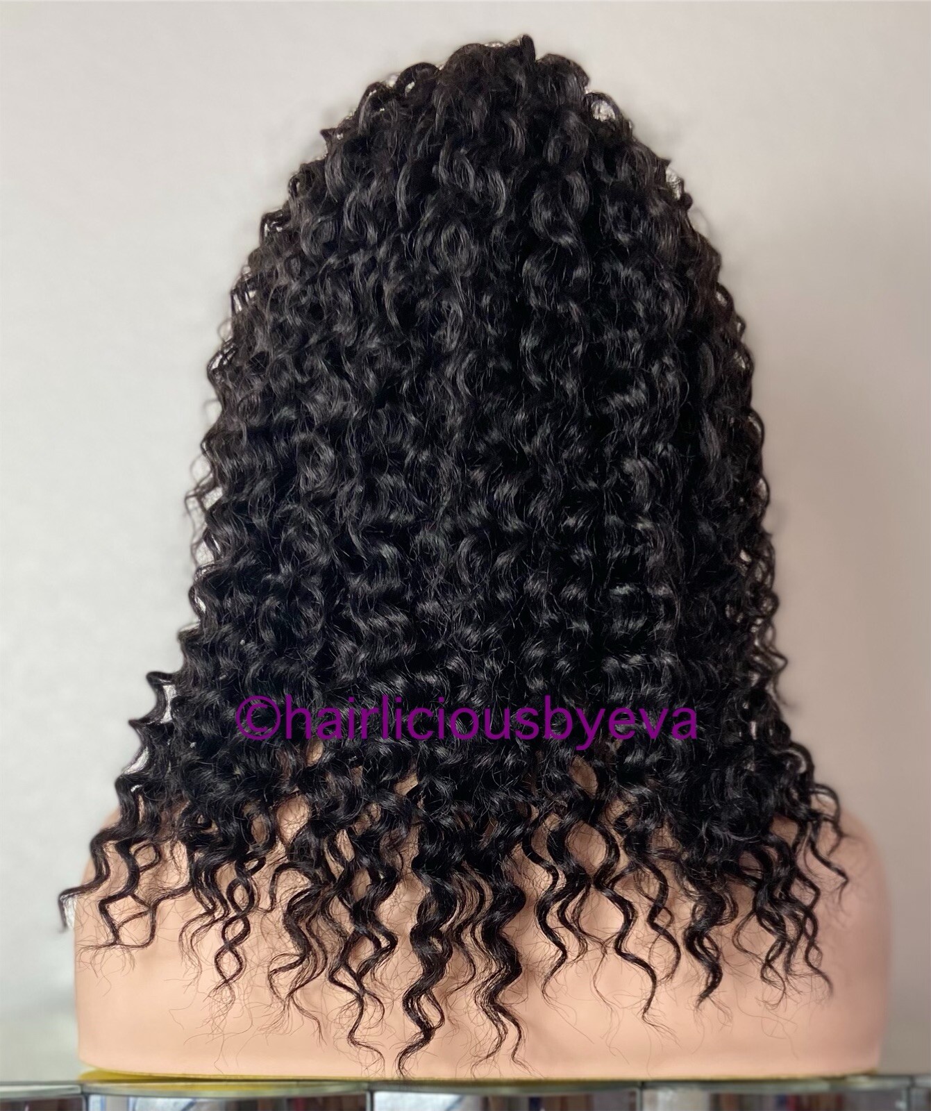 Kinky Curly Afro Wig Side Part Black Color 14 Inch Long