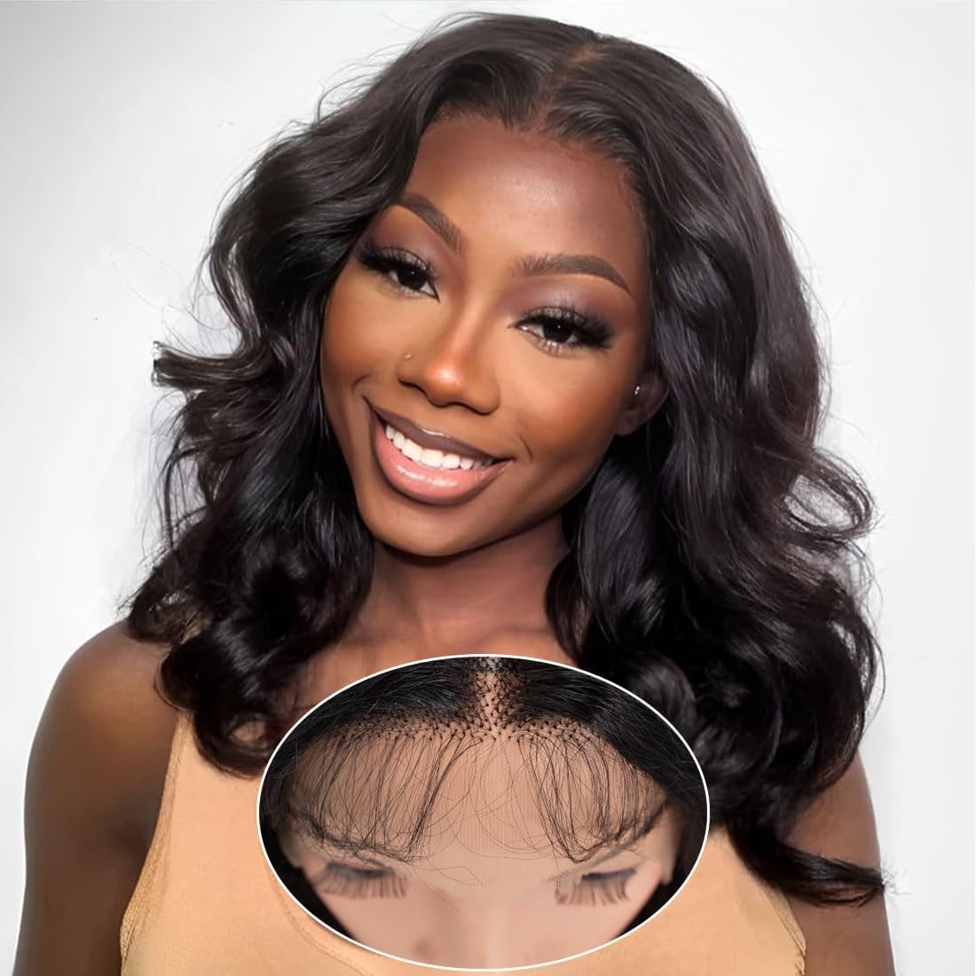 Wear and Go Glueless Wig Body Wave Bob Wig Human Hair Pre Cut 4×4 Lace Front wig