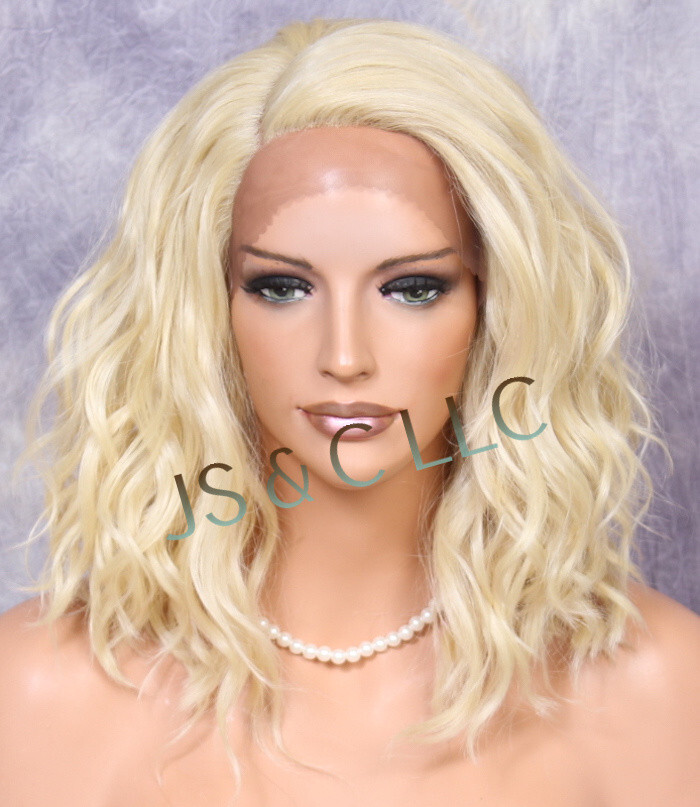 Human Hair blend Heat OK Full Lace Front Wig Blonde Super Natural ppq 613 NWT